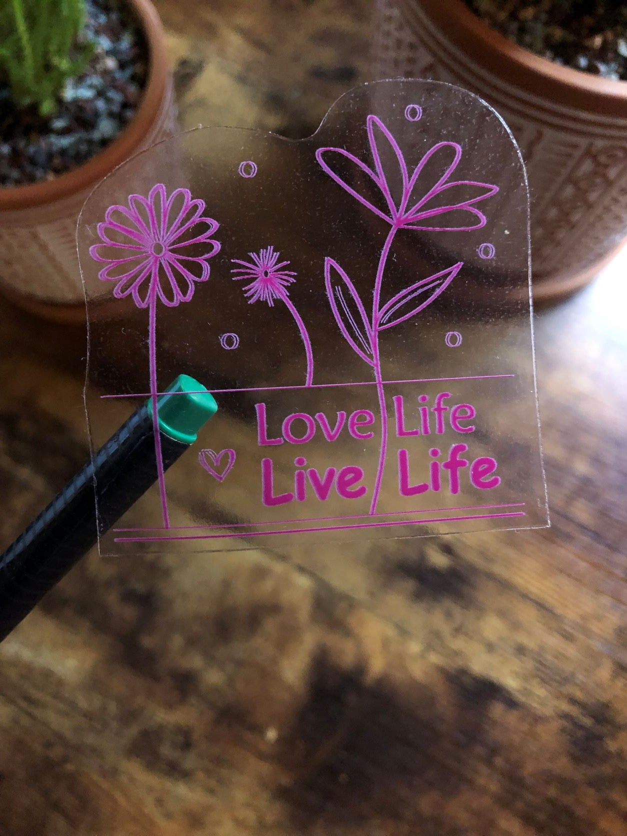 Love life ~ Live life - CLEAR GLOSSY Sticker