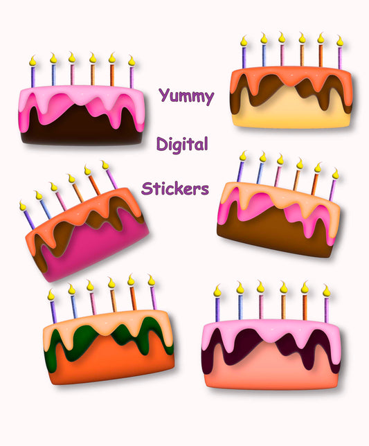 Birthday drip cake - Digital sticker