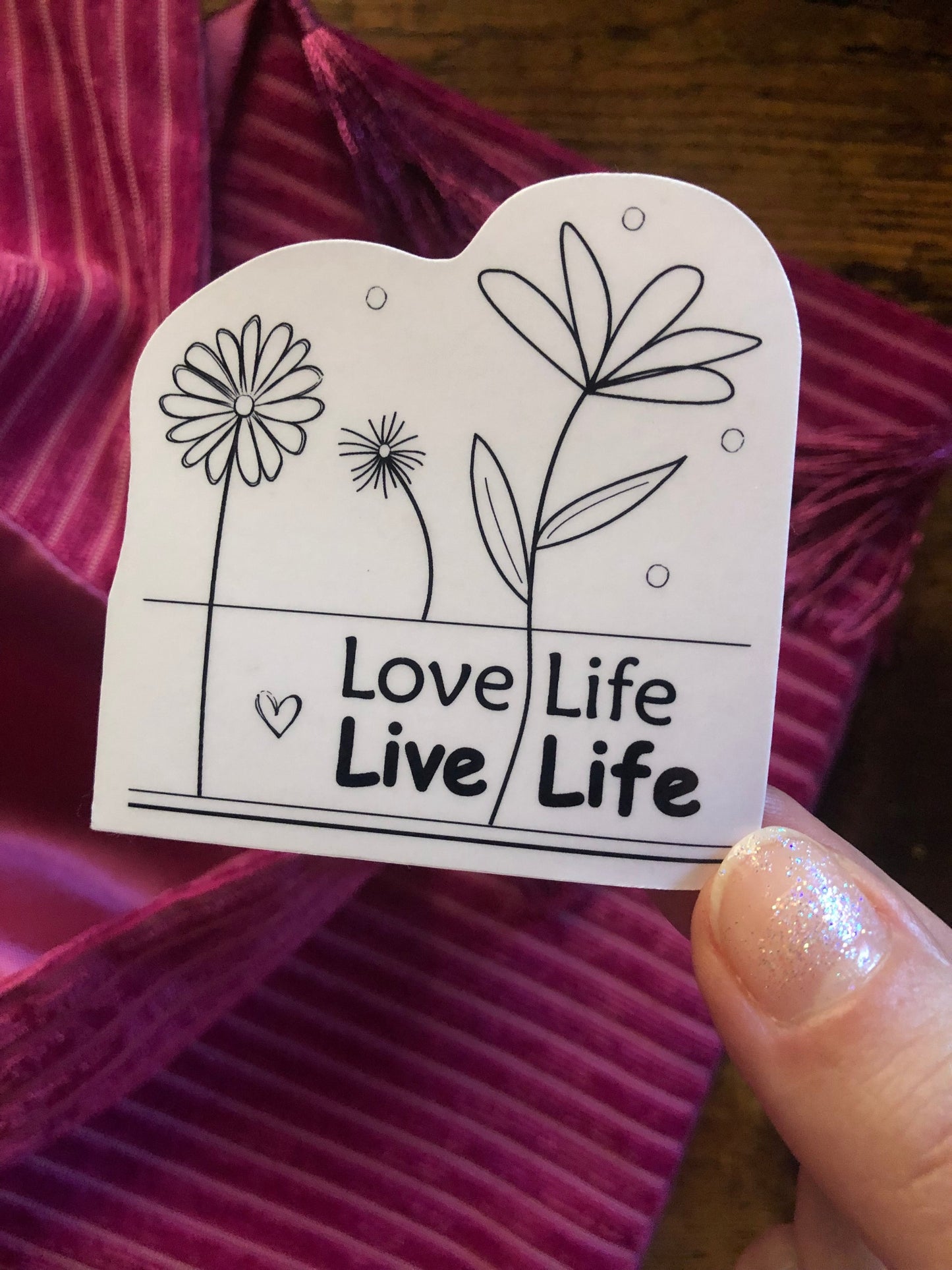 Cute Love life ~ Live life | Waterproof sticker