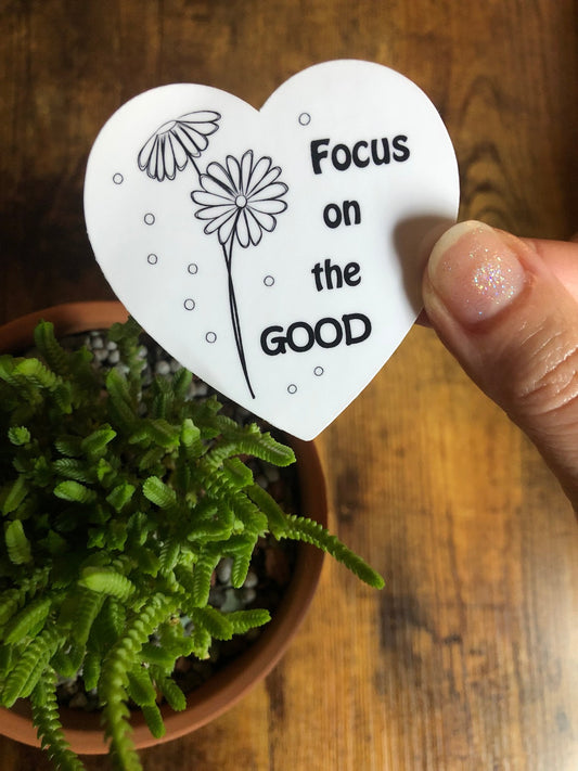 Focus on the Good | Heart shape - Sticker